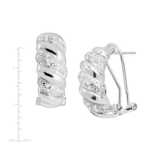 1/4 CT DIAMOND HOOP EARRINGS!! SALE! - Picture 4 of 4